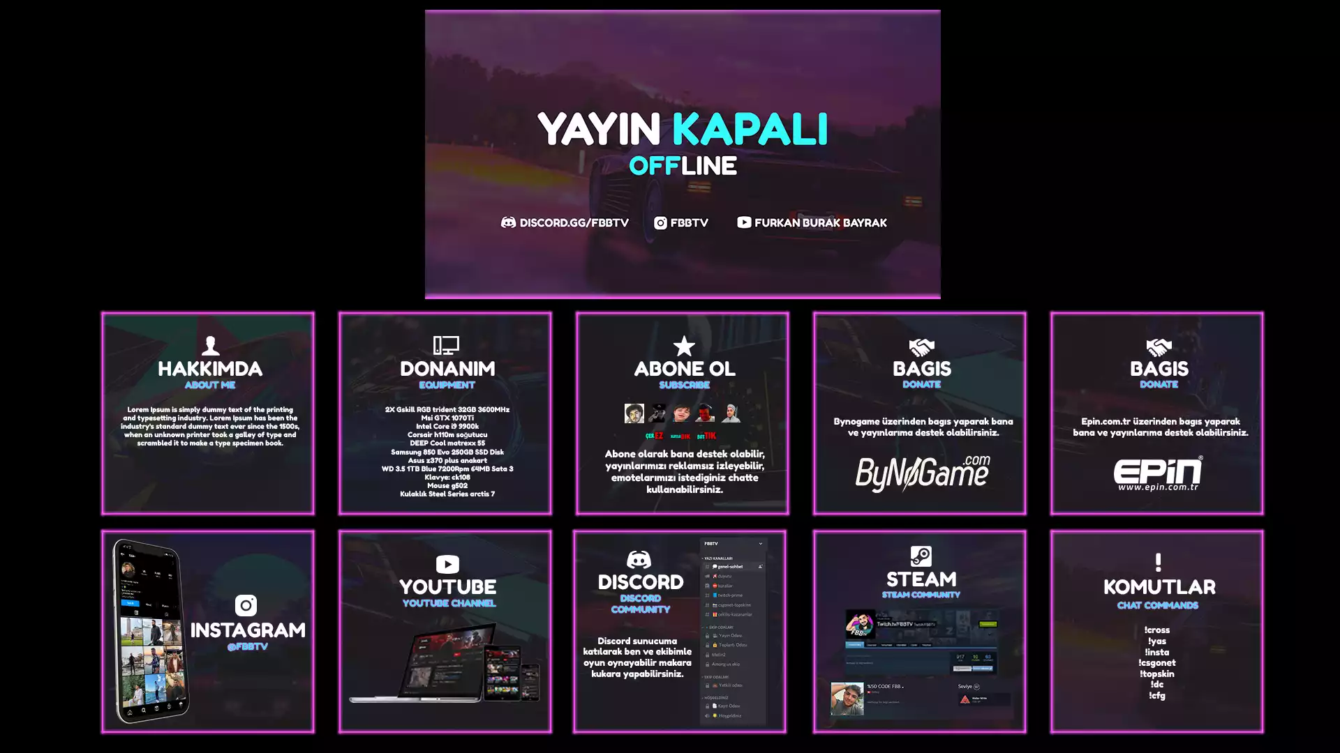 FBB TV Twitch Tasarımı