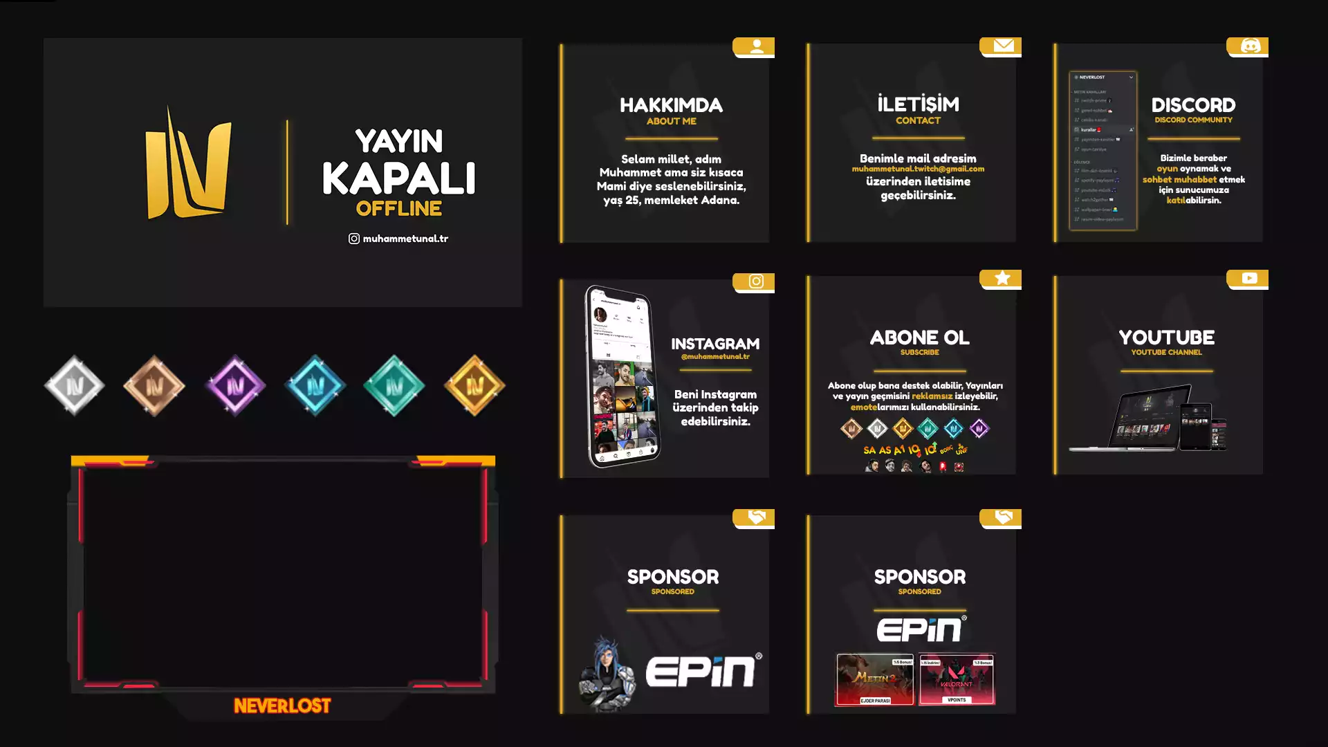 Neverlost Twitch Tasarımı