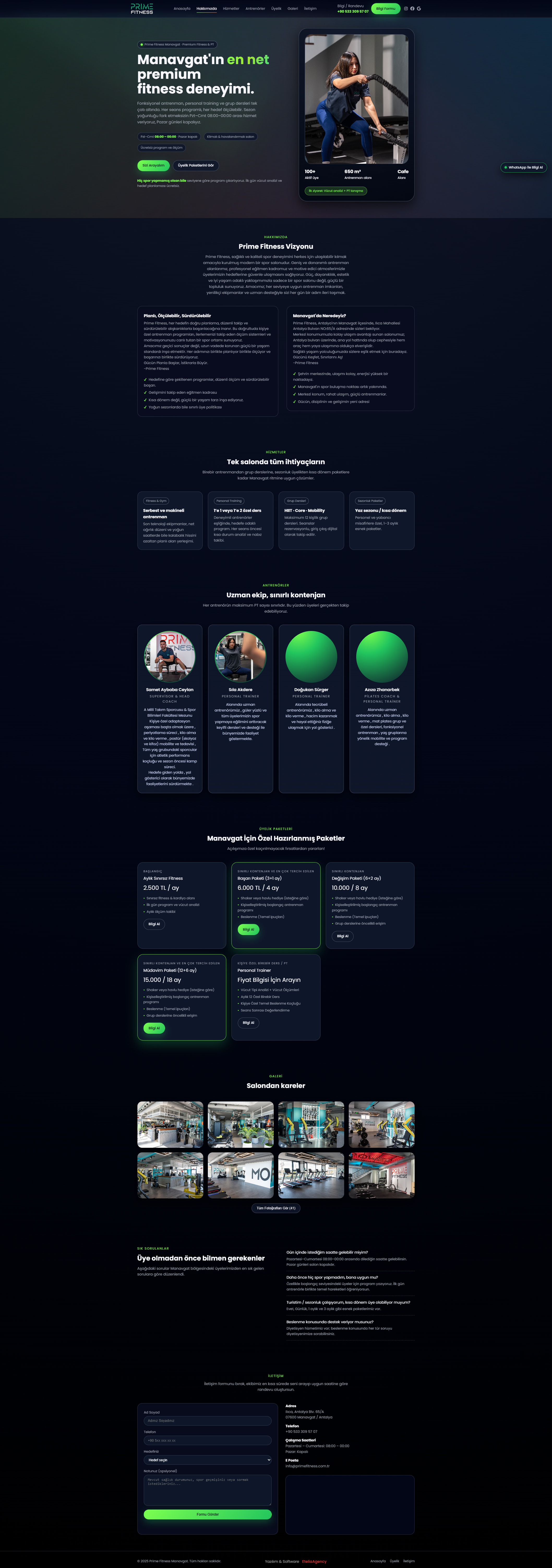 PrimeFitness Web Yazılım
